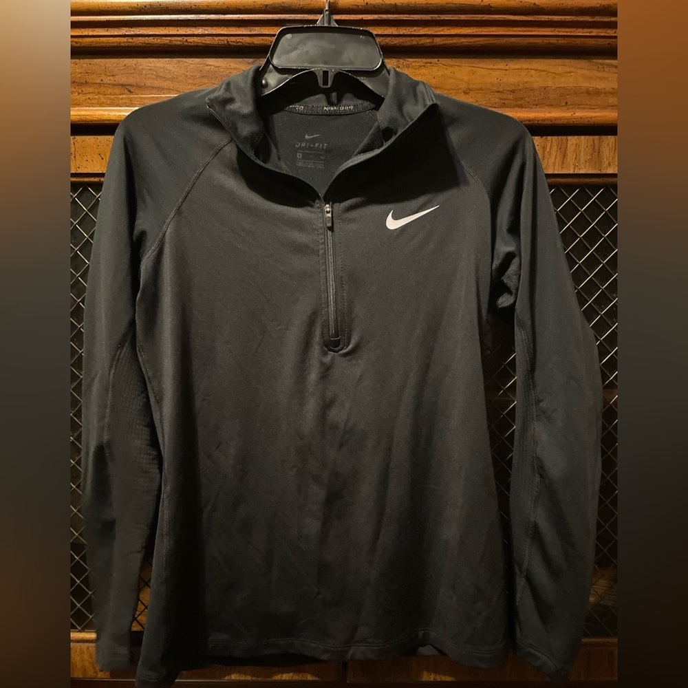 Nike Black Long-Sleeve Half-Zip Top Jacket size Small